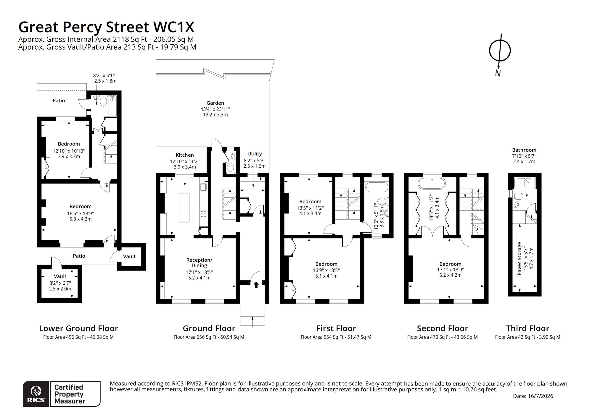 18 Great Percy Street, London floorplan