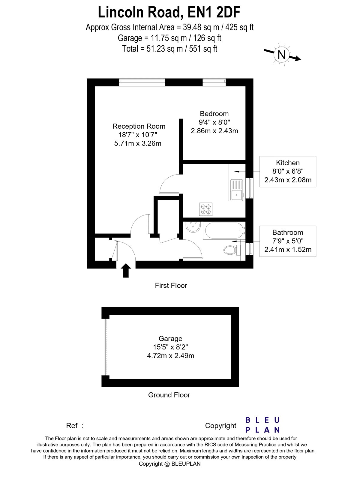 Flat 14, Pottersfield 1A,, Pottersfield, Lincoln Road, Enfield floorplan