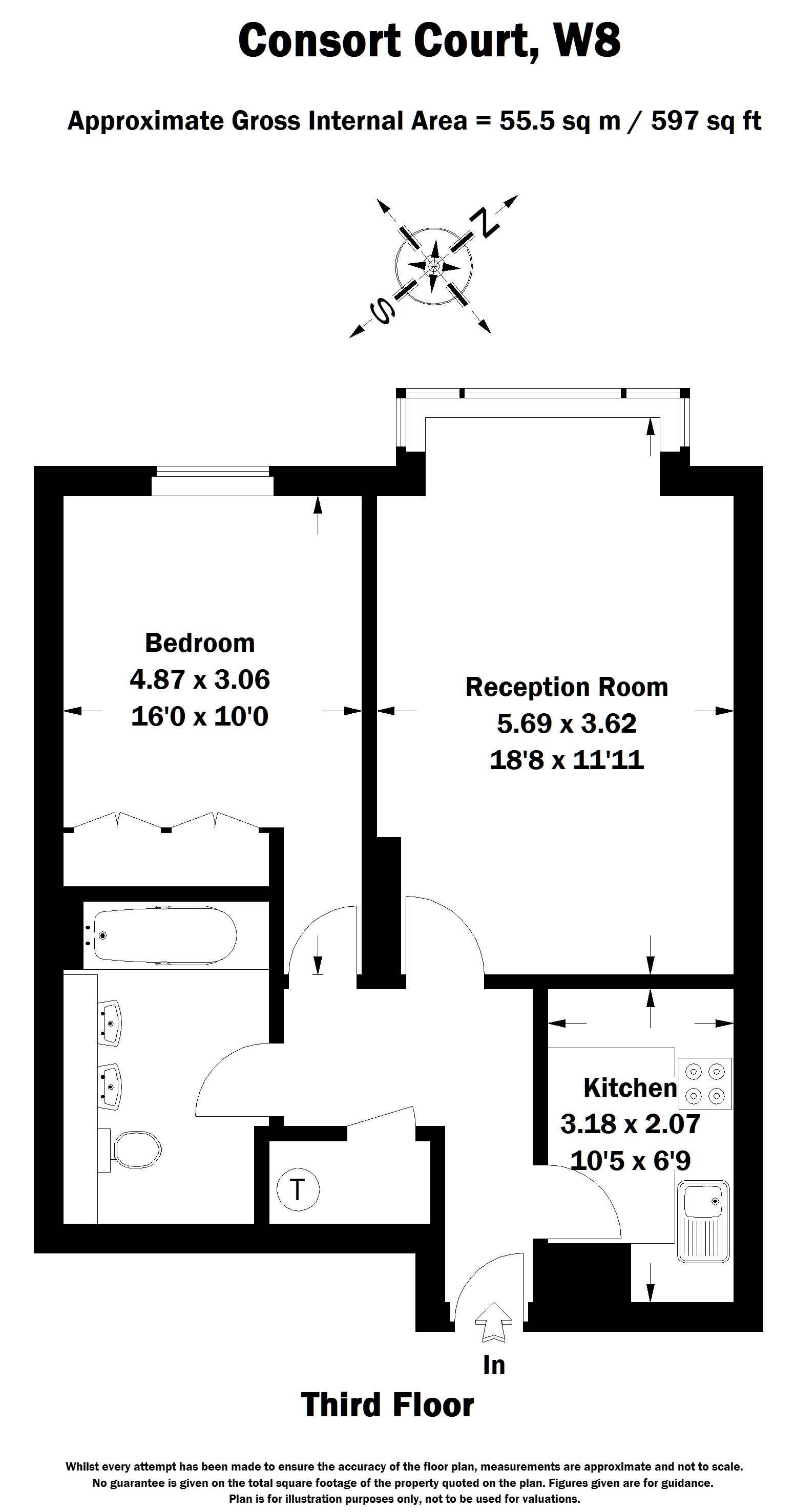 318 Consort Court, 31, Wrights Lane, Kensington floorplan