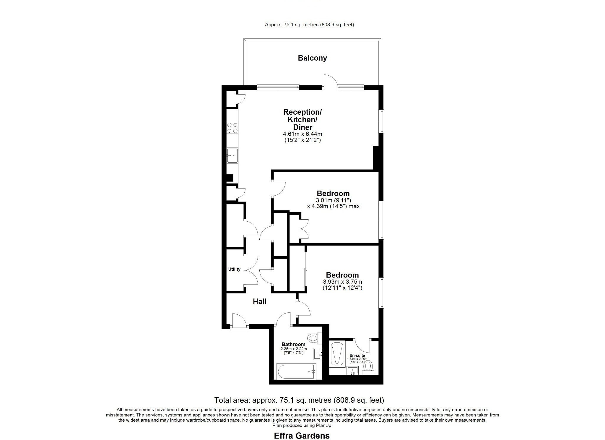 Flat 711, Effra Gardens, London floorplan