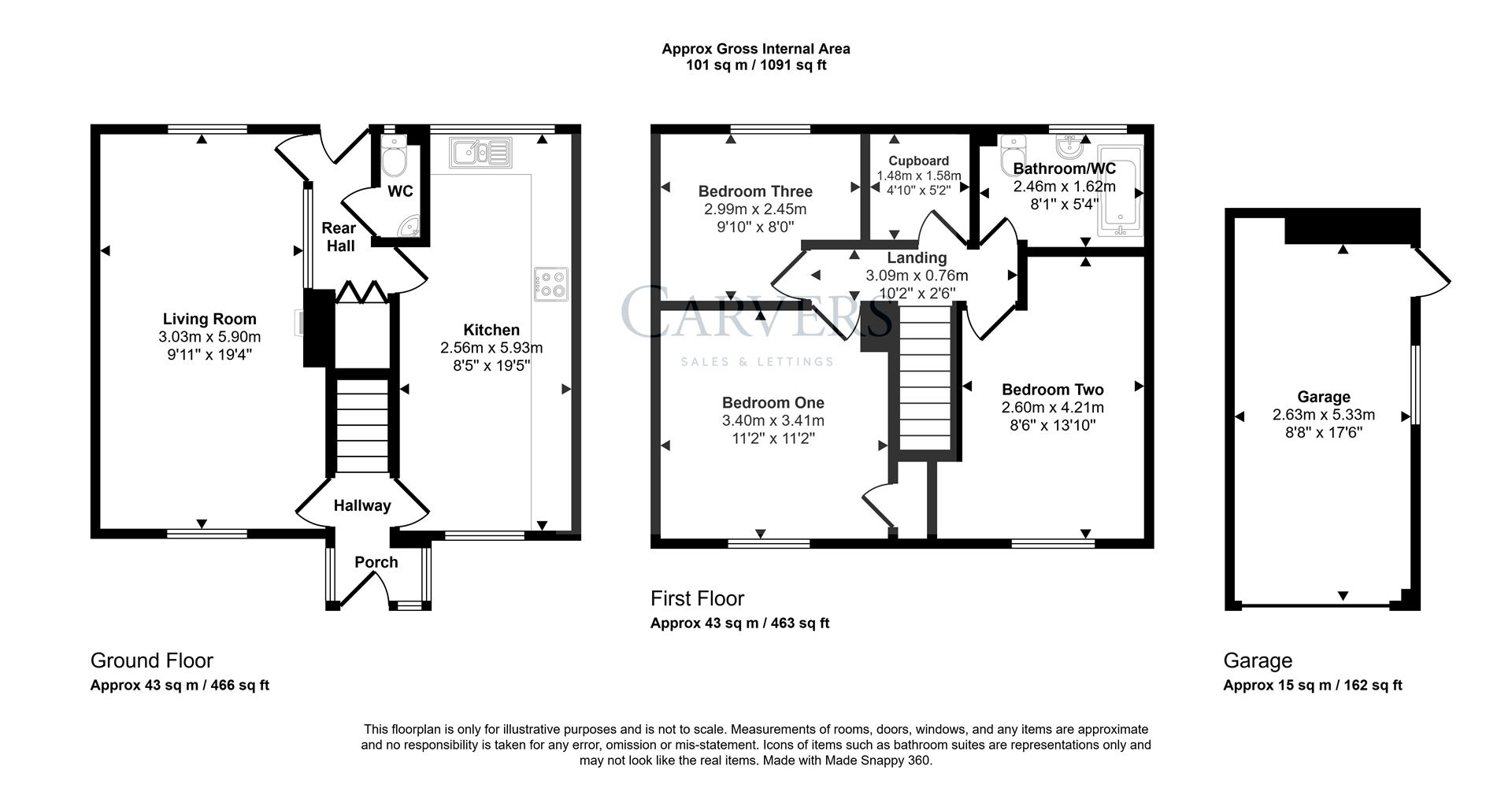 19, Oakfield, Newton Aycliffe floorplan