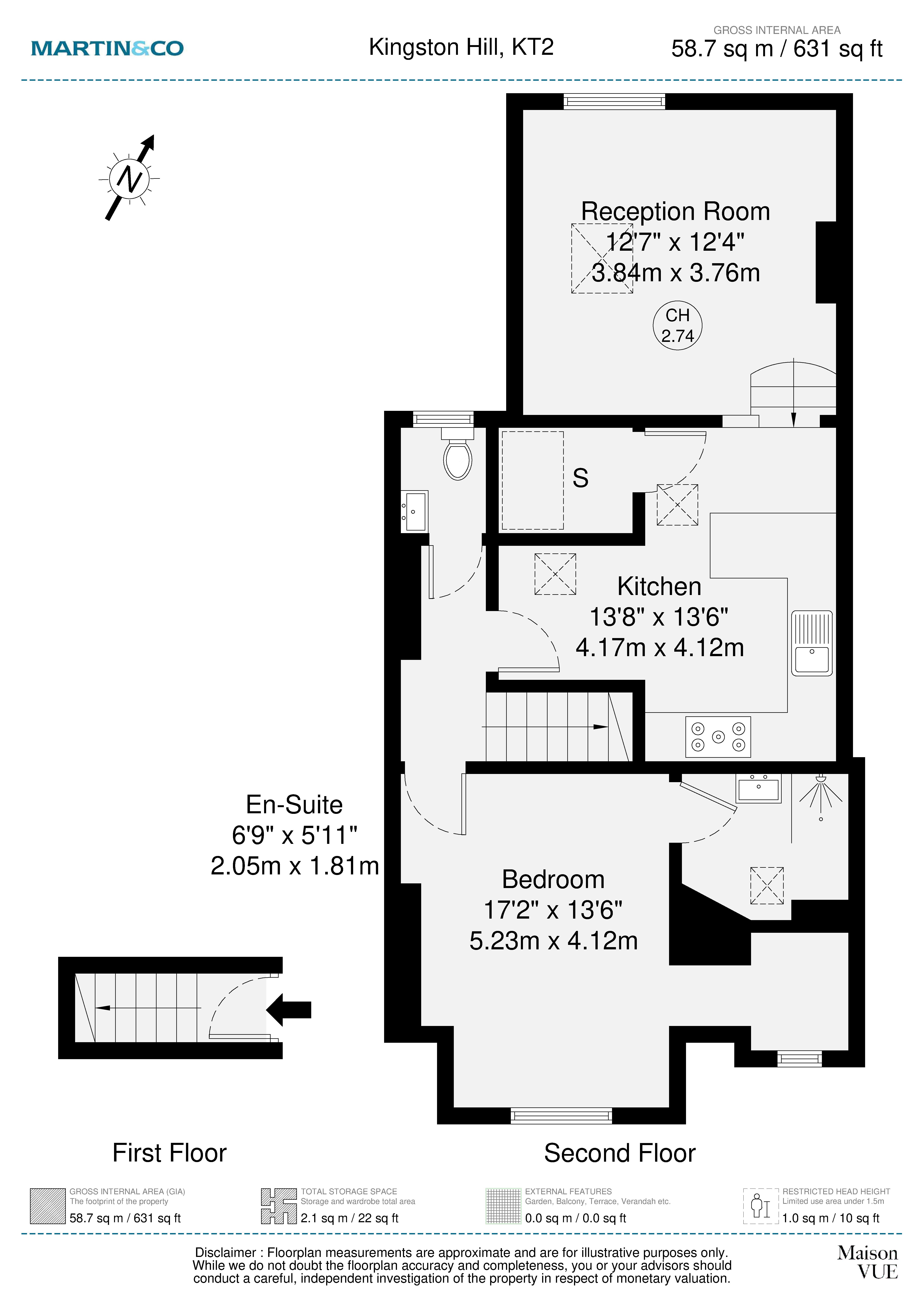 Flat 5, 9, Kingston Hill, Kingston Upon Thames floorplan