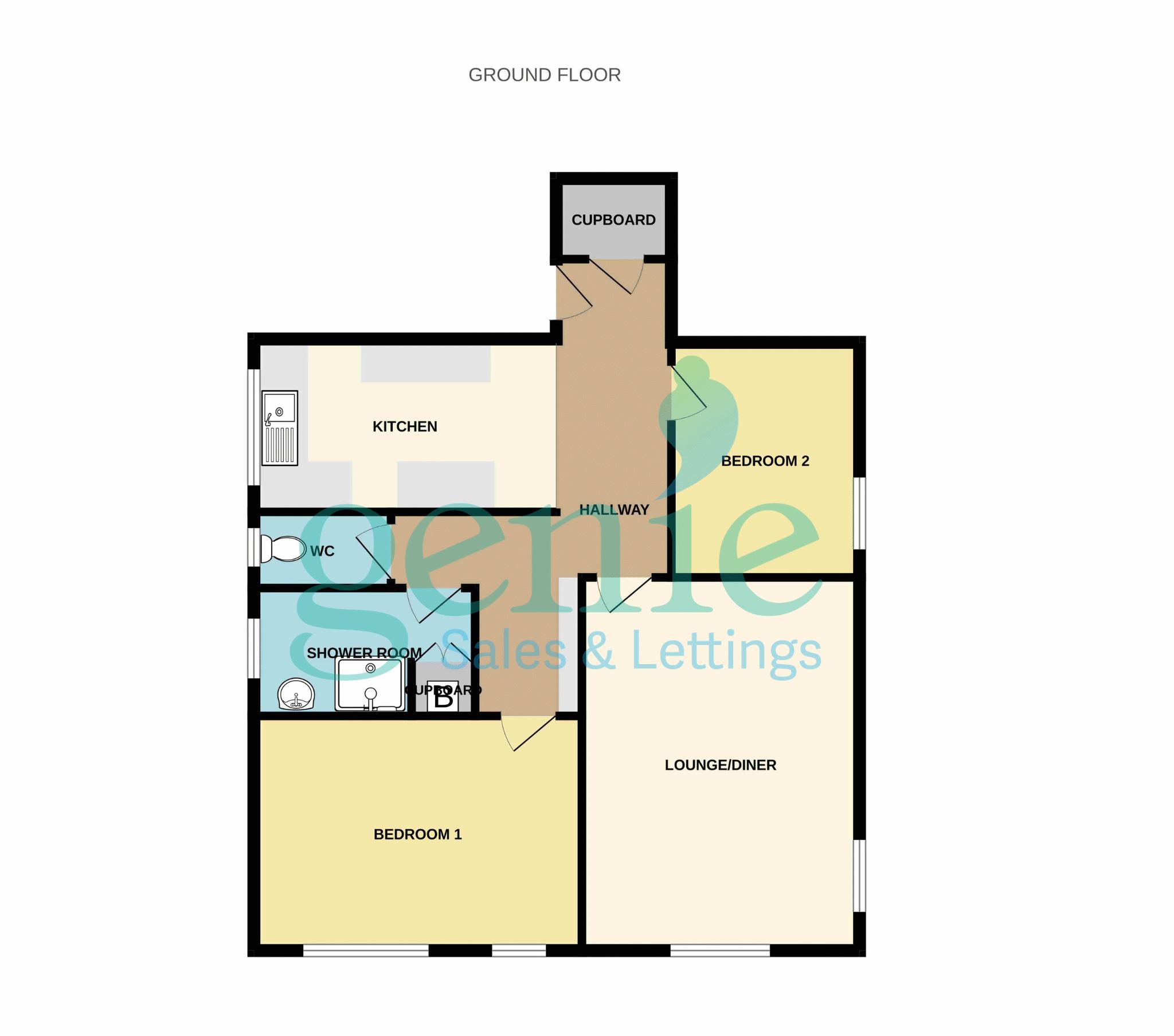 Flat 4 Wroxall House, High Street, Ventnor floorplan