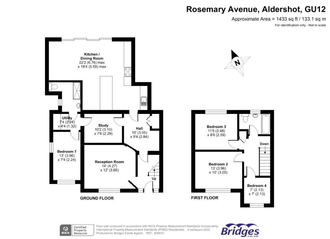 10, Rosemary Avenue, Ash Vale floorplan