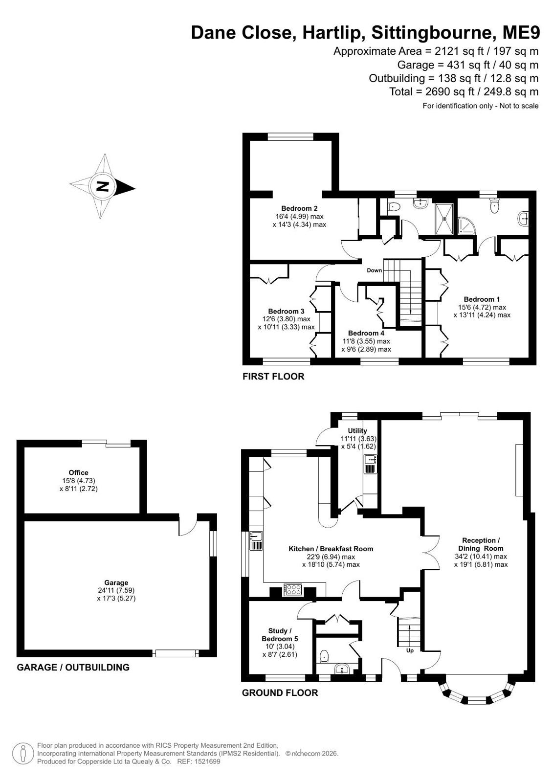 13, Dane Close, Sittingbourne floorplan