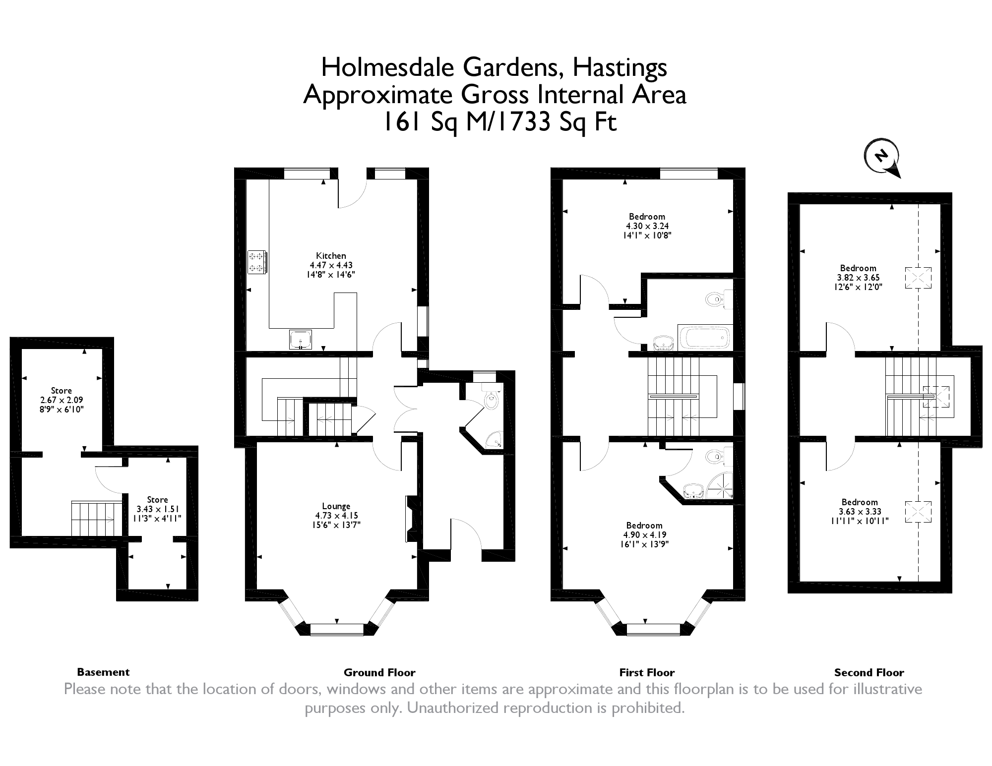 4 Bedrooms Semi-detached house for sale in Holmesdale Gardens, Hastings, East Sussex TN34