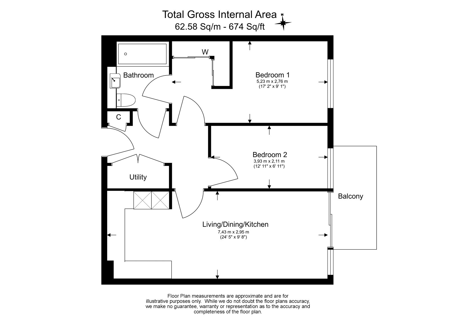 Flat 1105, Judde House,, Duke of Wellington Avenue, London floorplan