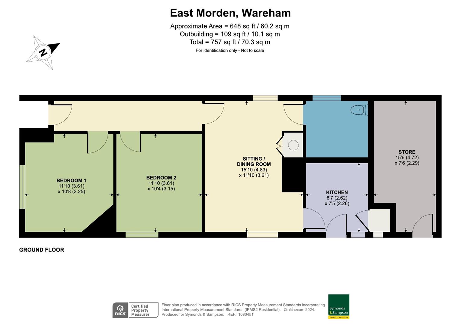 East Morden, Wareham BH20, 2 bedroom detached bungalow for sale