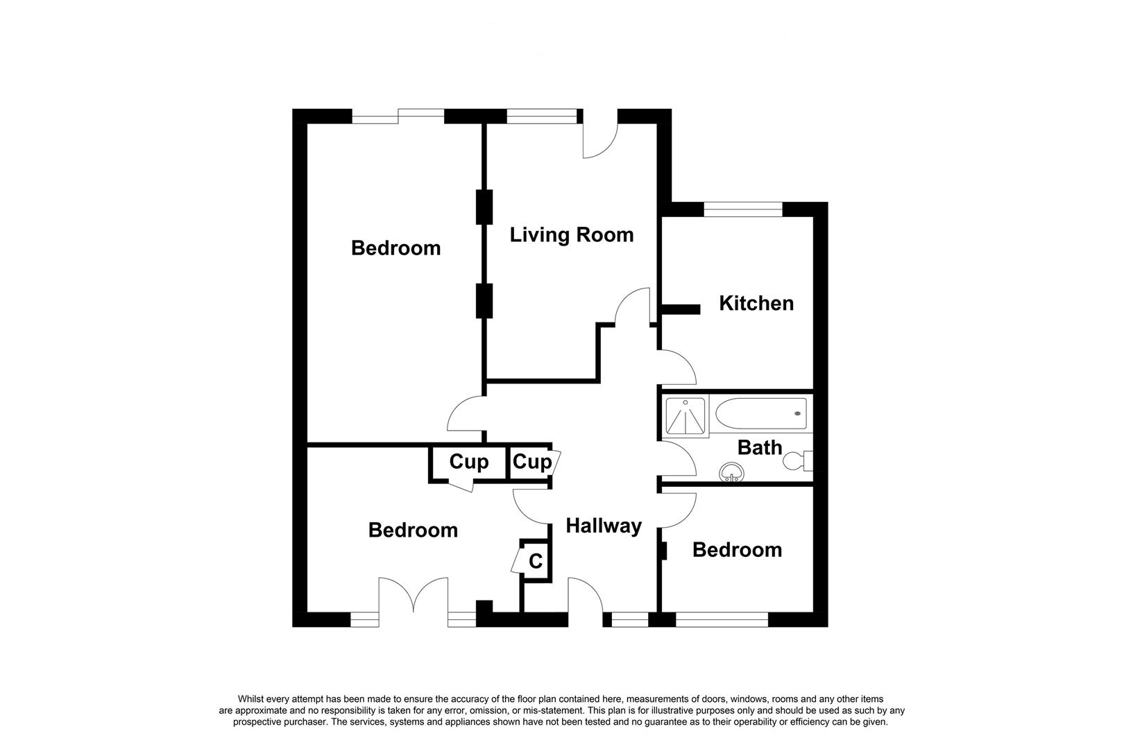 Flat 3, Carrick House, Penwerris Lane, Falmouth floorplan