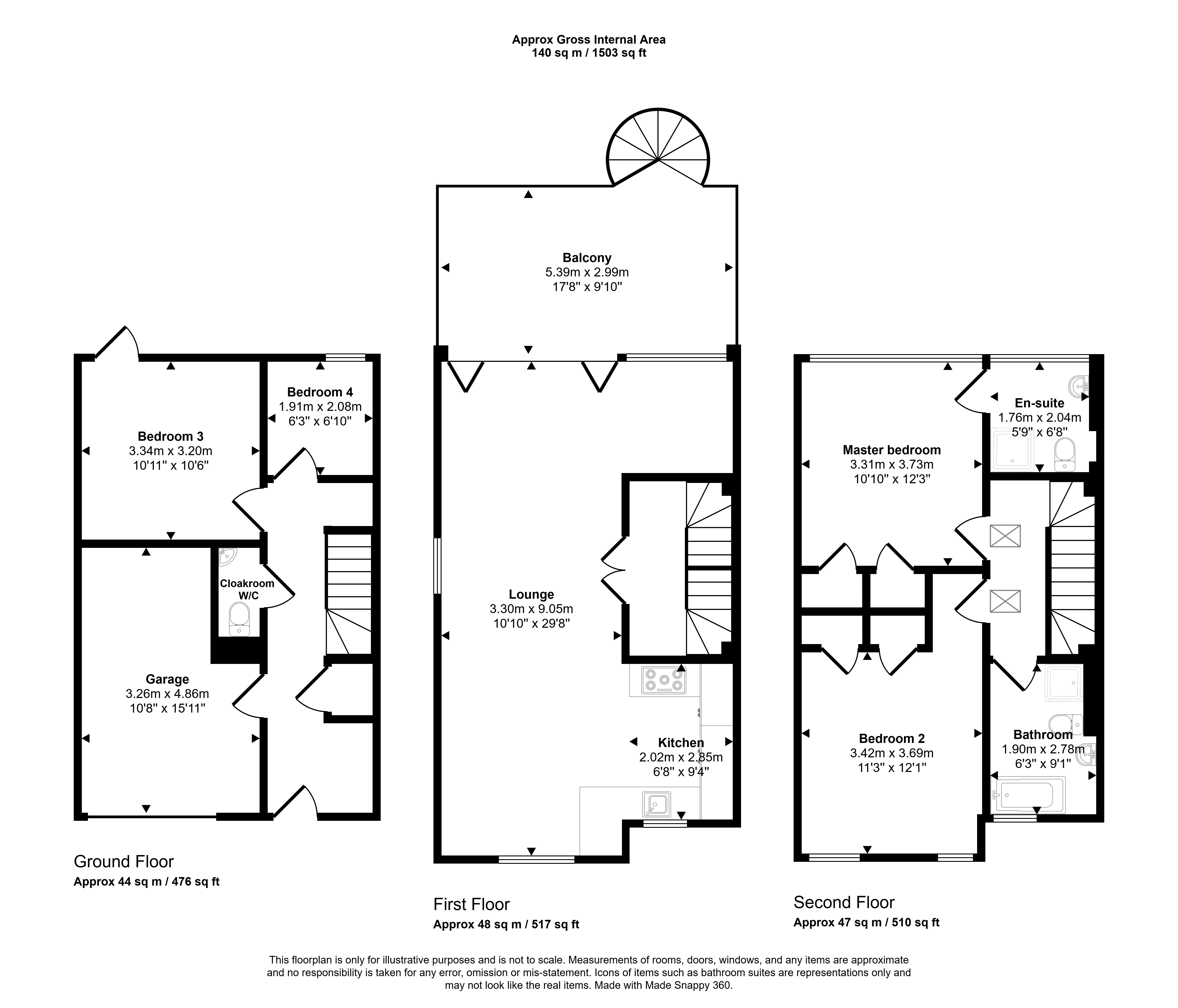 12, The Gardens, Blaydon-on-Tyne floorplan