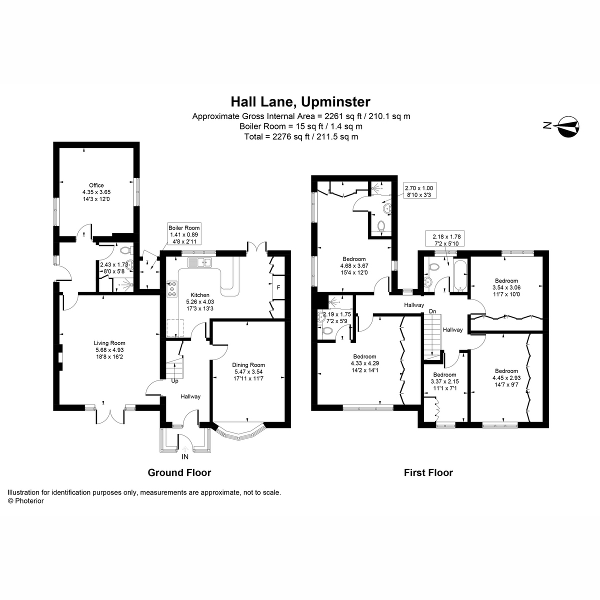 140, Hall Lane, Upminster floorplan