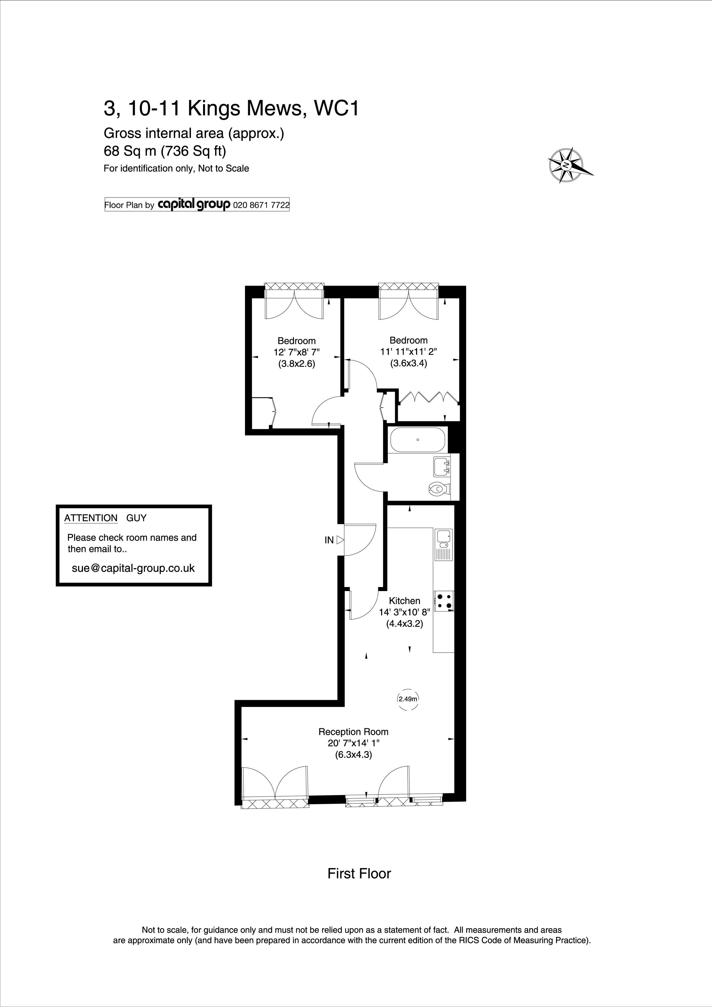 2 Bedrooms Flat for sale in Kings Mews, London WC1N
