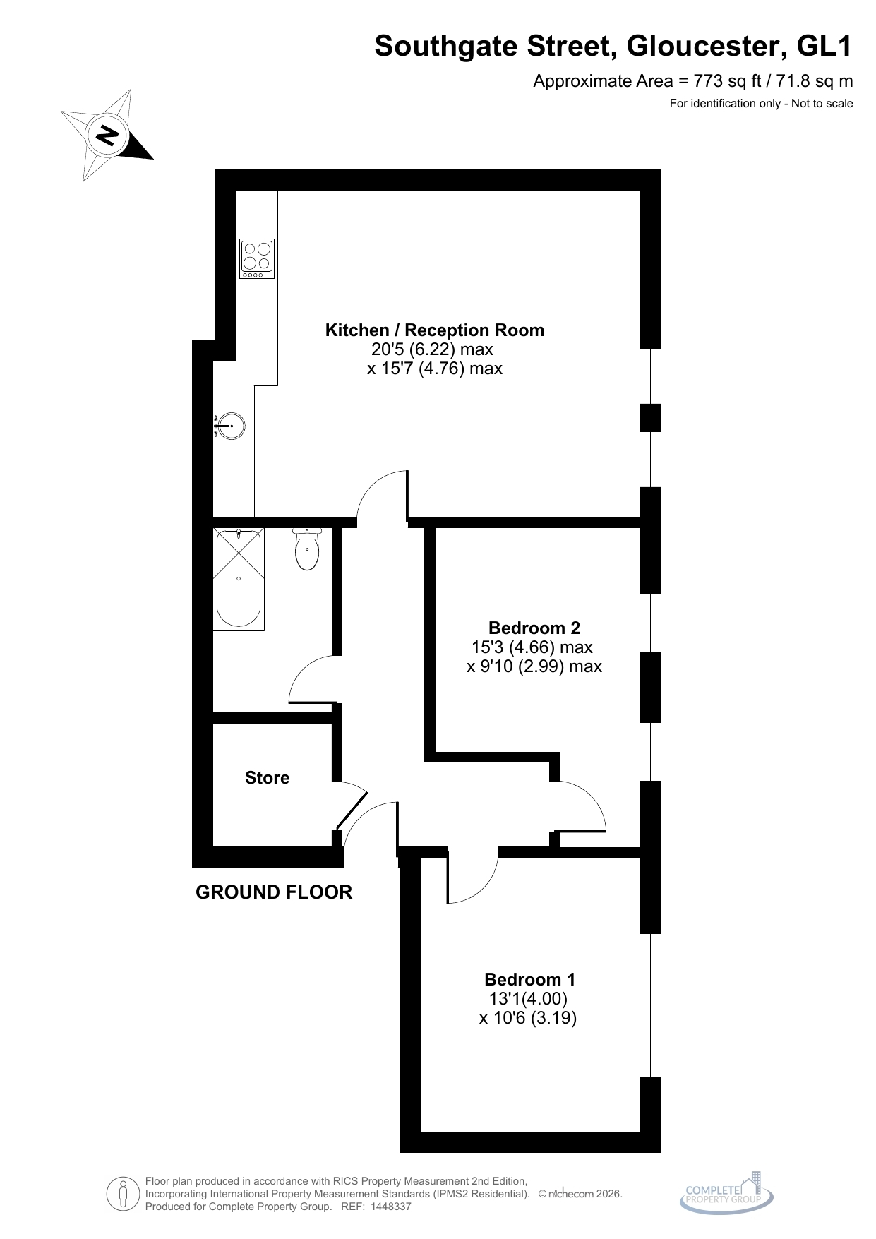 Flat 4 Discovery House, 154, Southgate Street, Gloucester floorplan