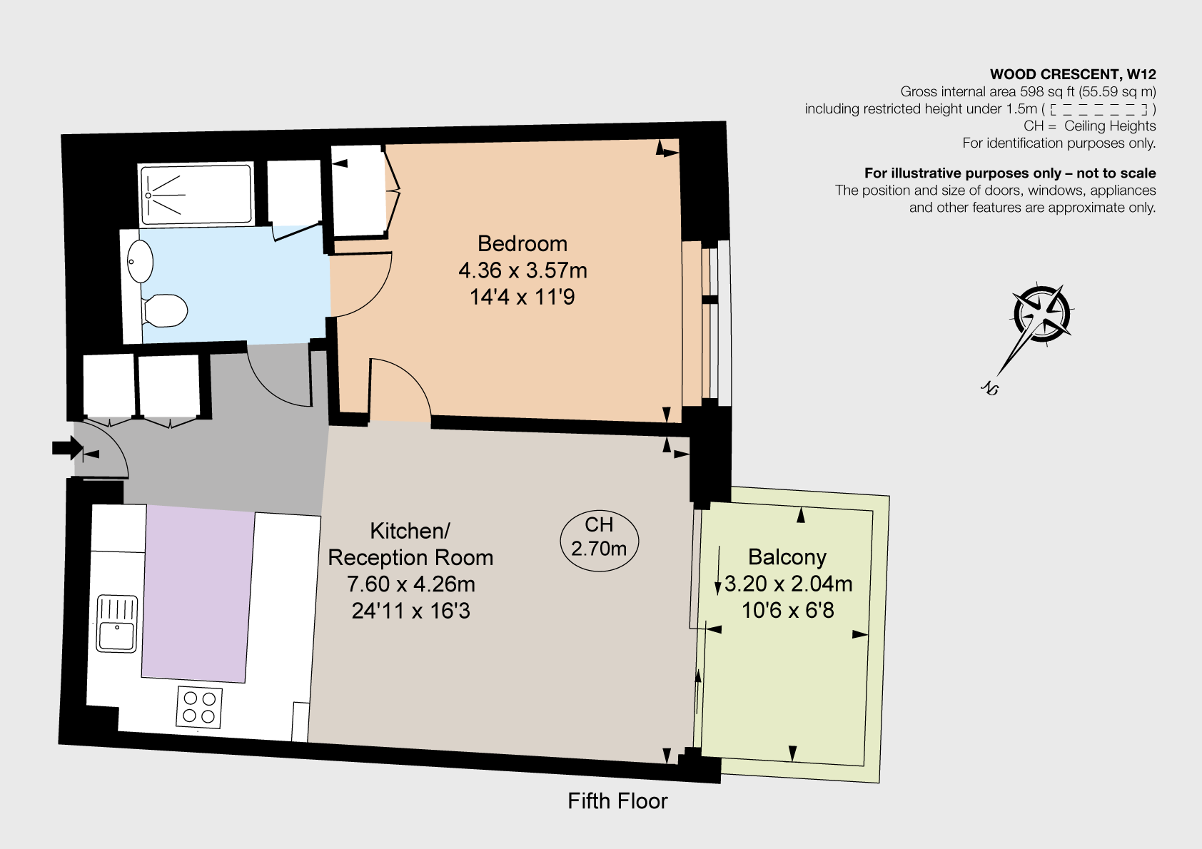 1 Bedrooms Flat to rent in Wood Crescent, London W12