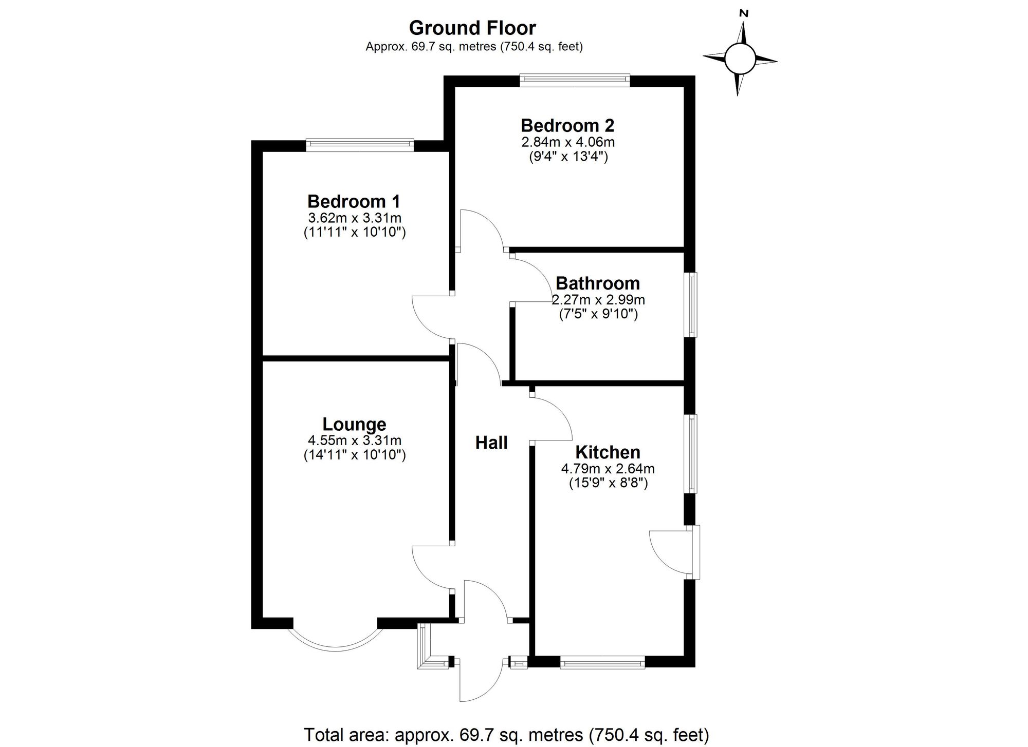 76 Grosvenor Road, Billingham floorplan
