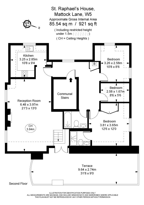 St. Raphaels House, 86 Mattock Lane, Ealing, London W5, 3 bedroom flat