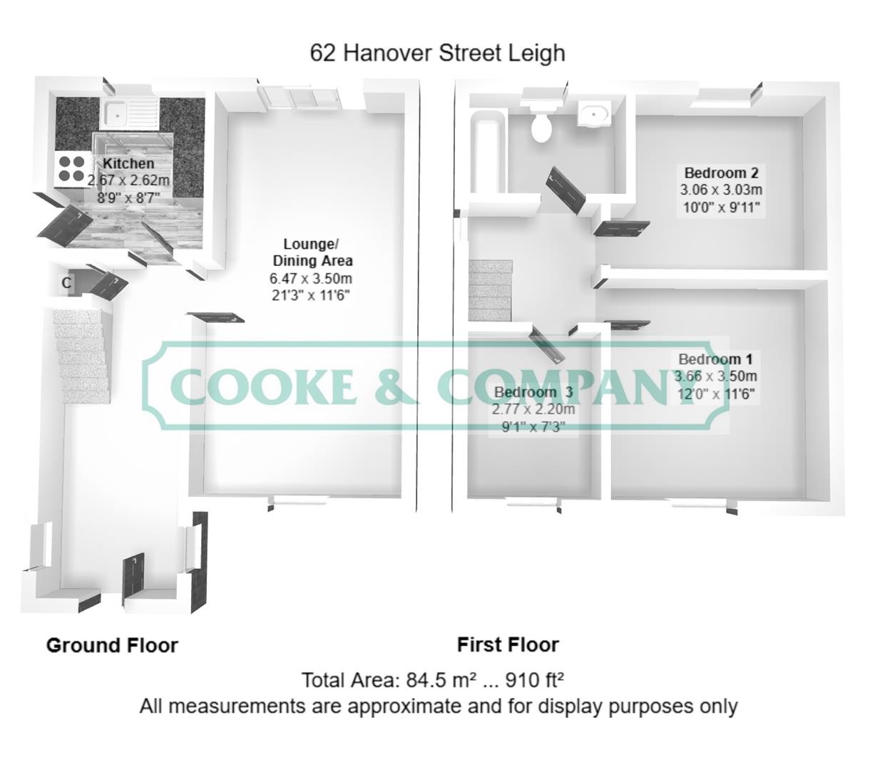62, Hanover Street, Leigh floorplan