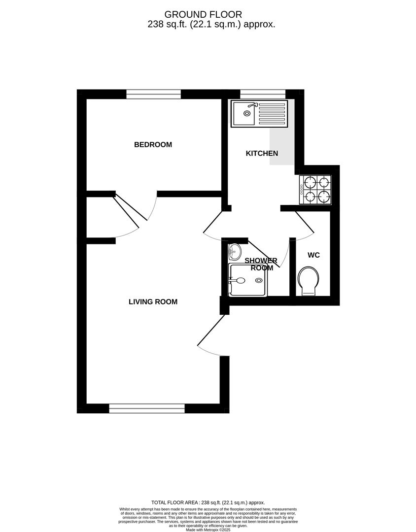 1, Trevelyan Holiday Homes, Predannack, The Lizard floorplan