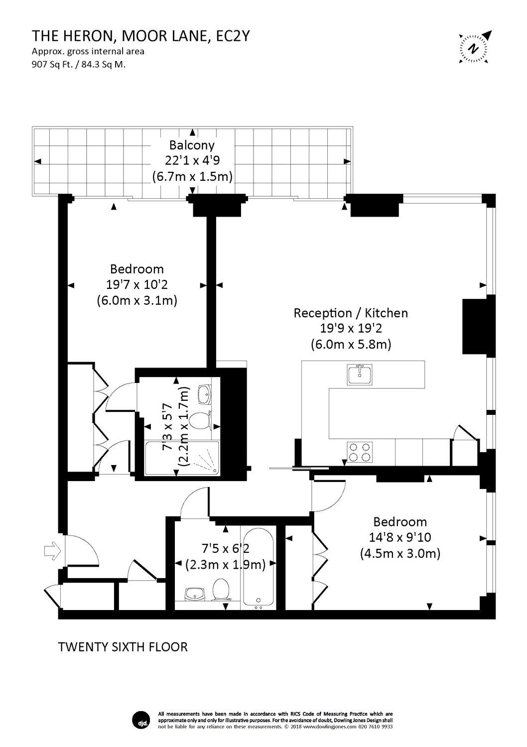 2 Bedrooms Flat for sale in The Heron, 5 Moor Lane, London EC2Y