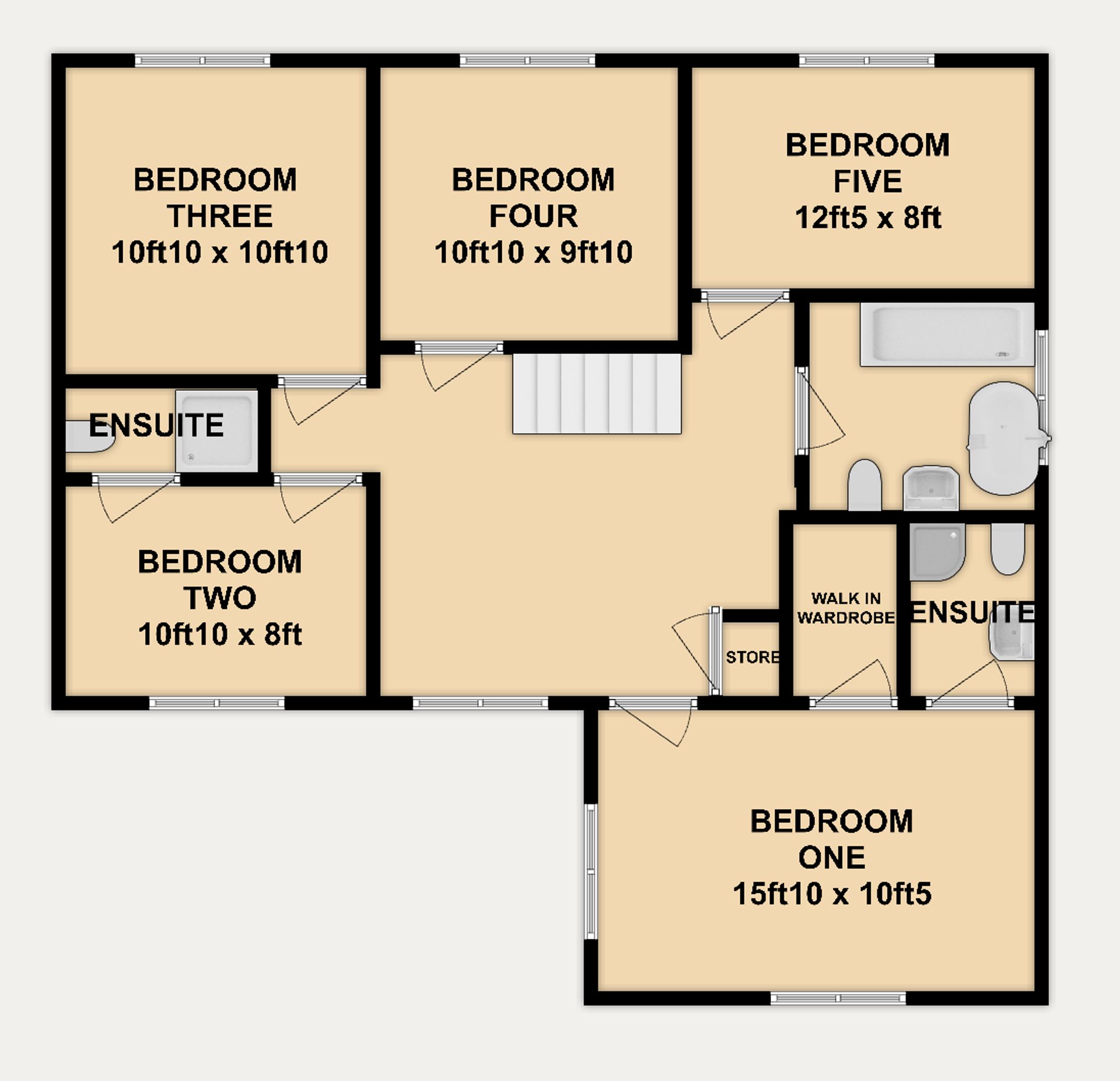 7 Ffordd Dawel, Mold floorplan