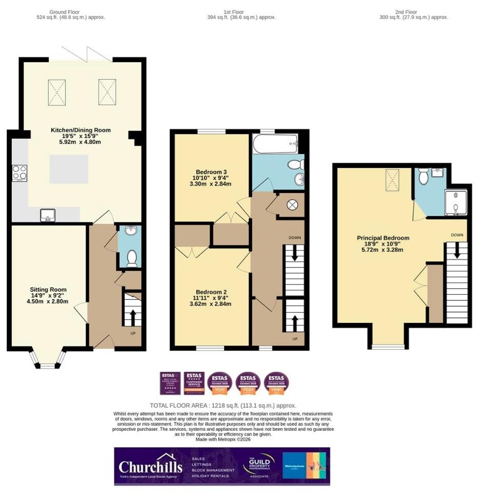 3, Occaney Close, York floorplan