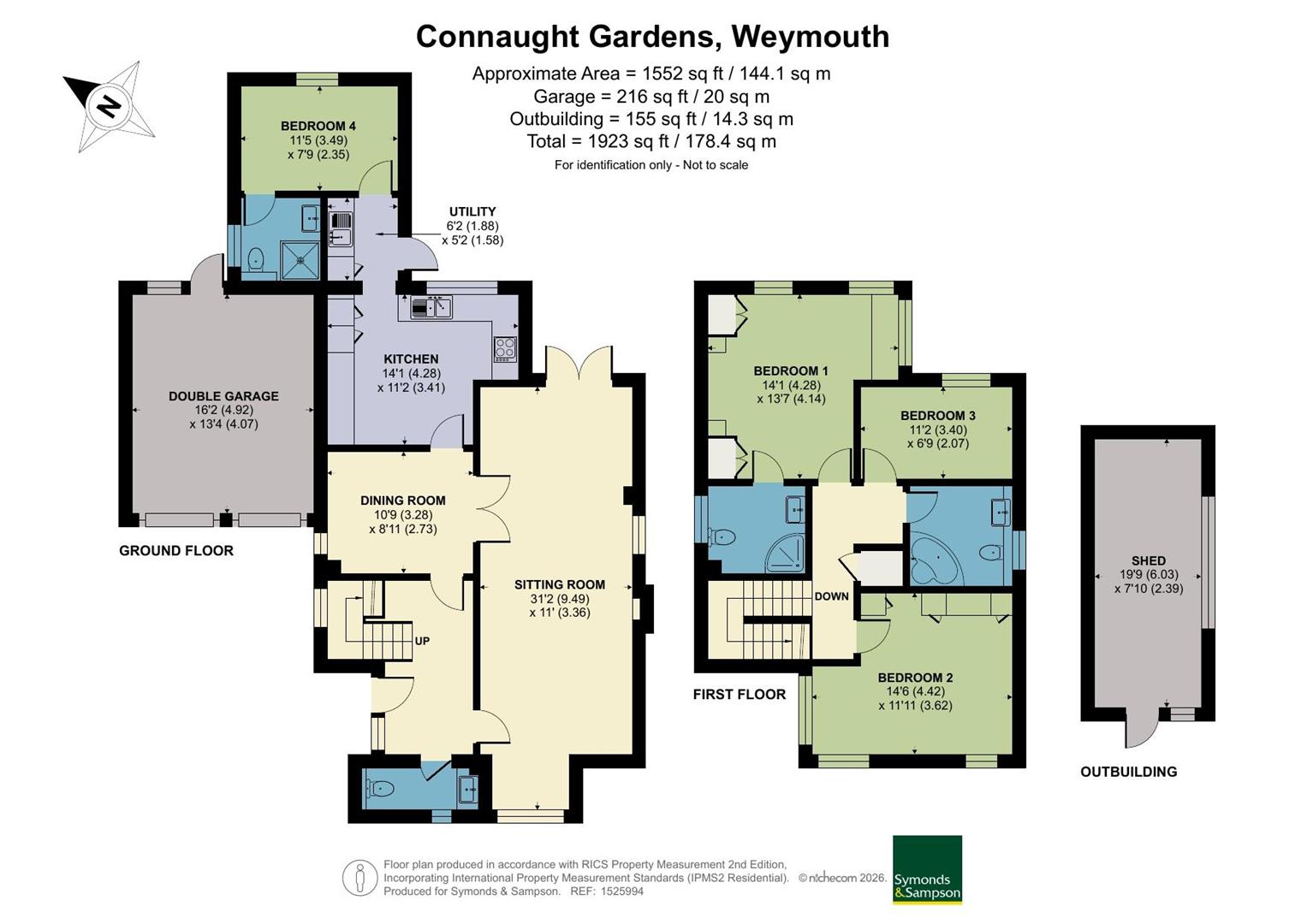 22, Connaught Gardens, Weymouth floorplan