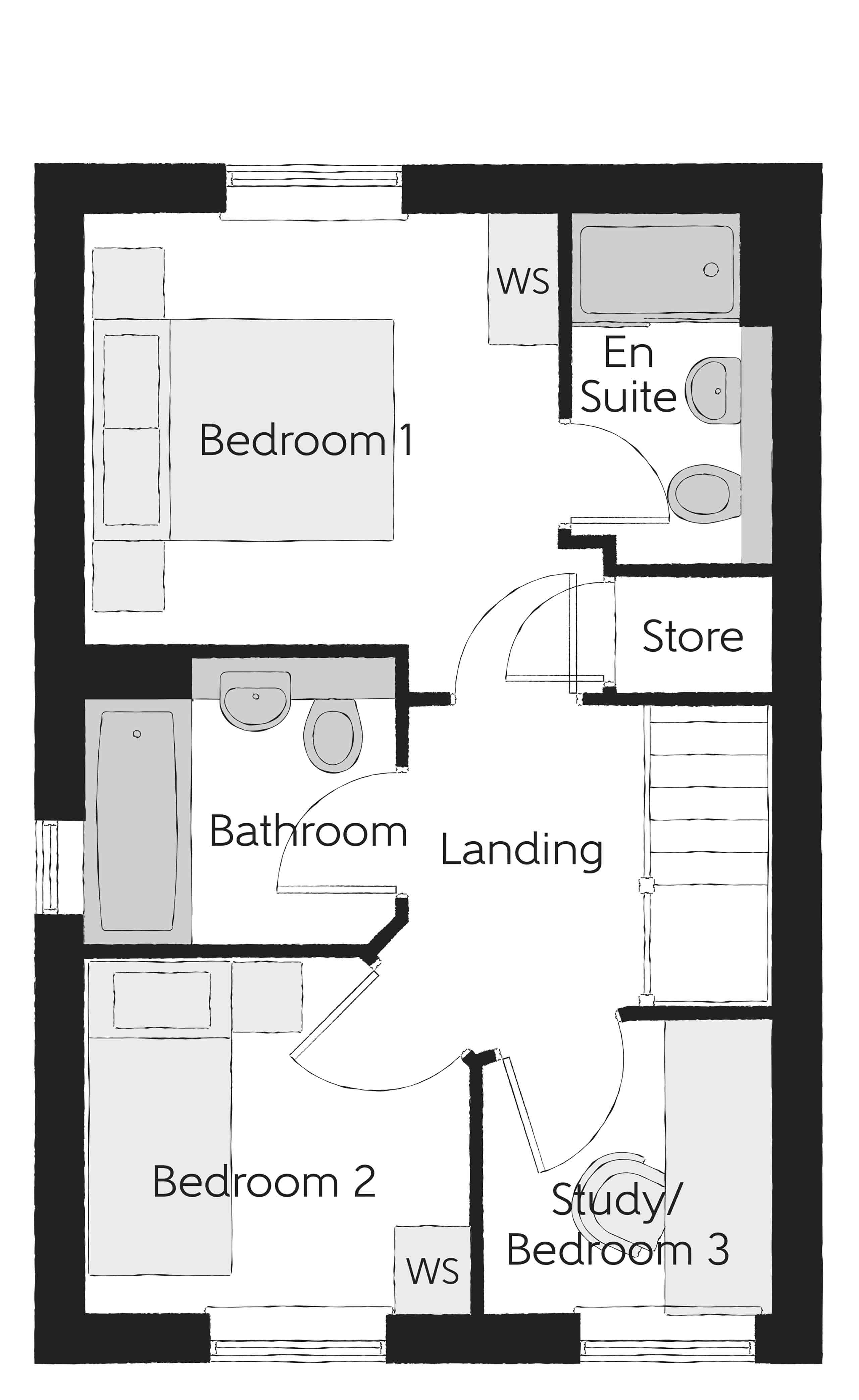 49, Off Lincoln, Buckingham floorplan