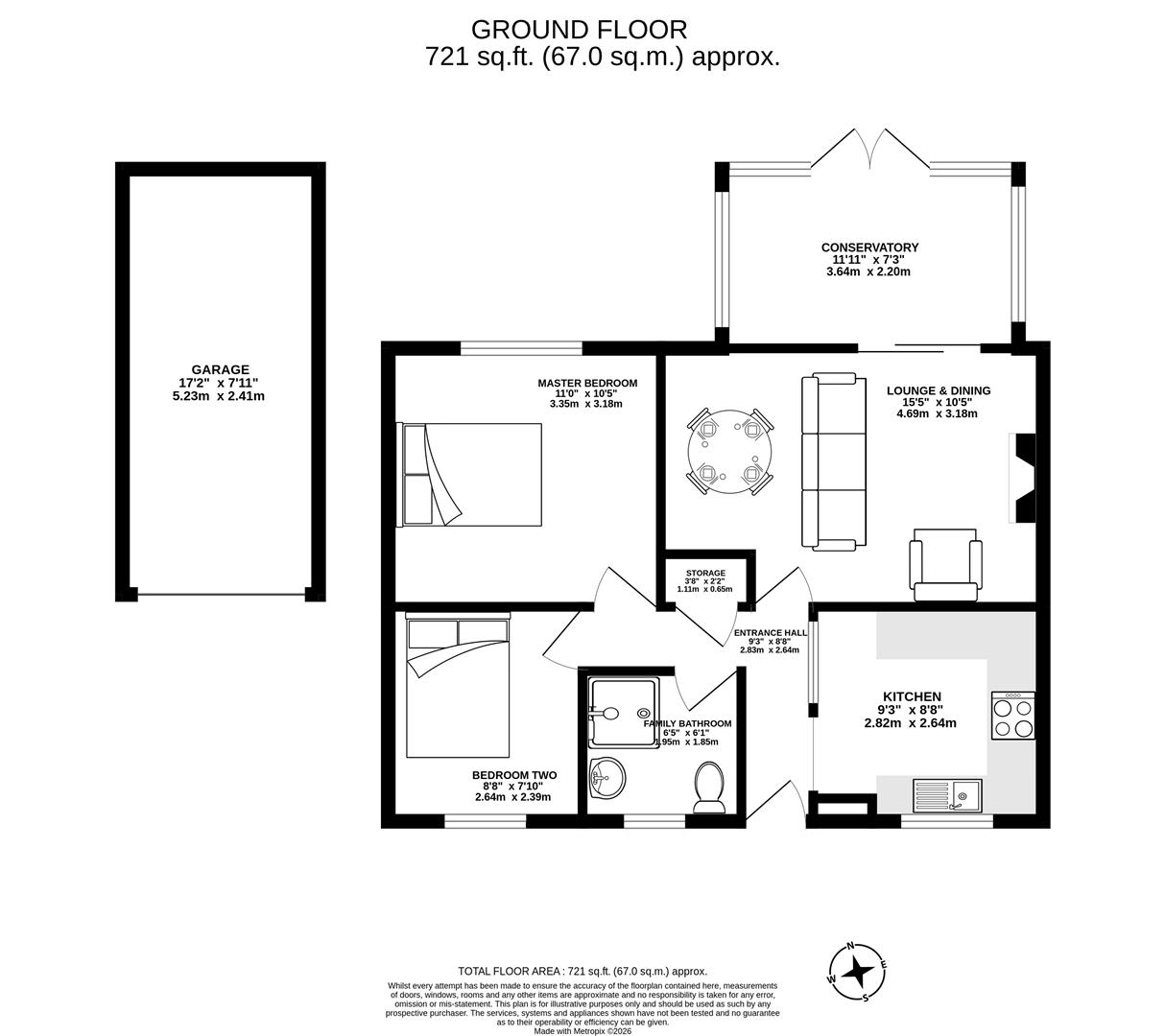 8, Stonebridge Close, Preston floorplan