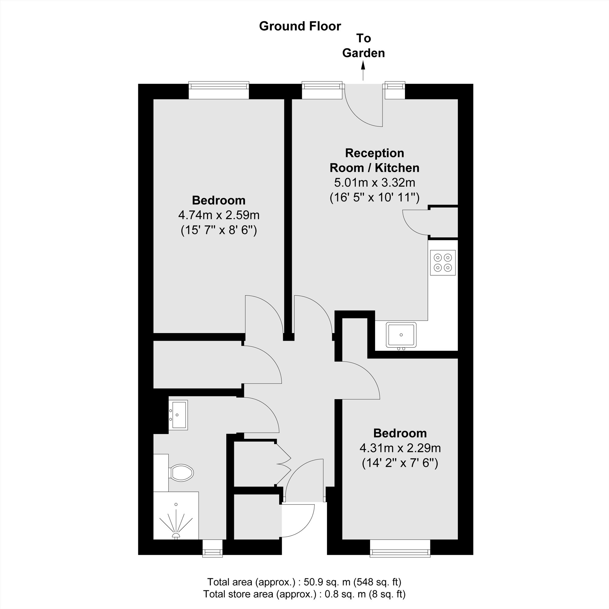 Flat 2, Drakeland House, 46, Fernhead Road, Maida Vale floorplan