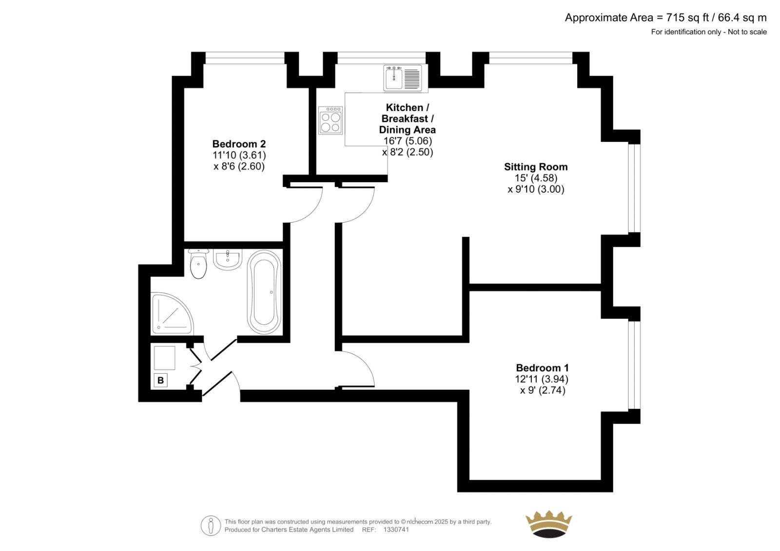 Apartment 9, Forest Grove House, 101a, London Road - GOLD, Waterlooville floorplan