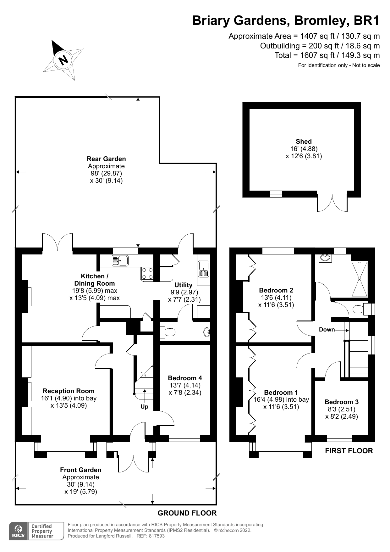 Briary Gardens, Bromley BR1, 4 bedroom semidetached house for sale