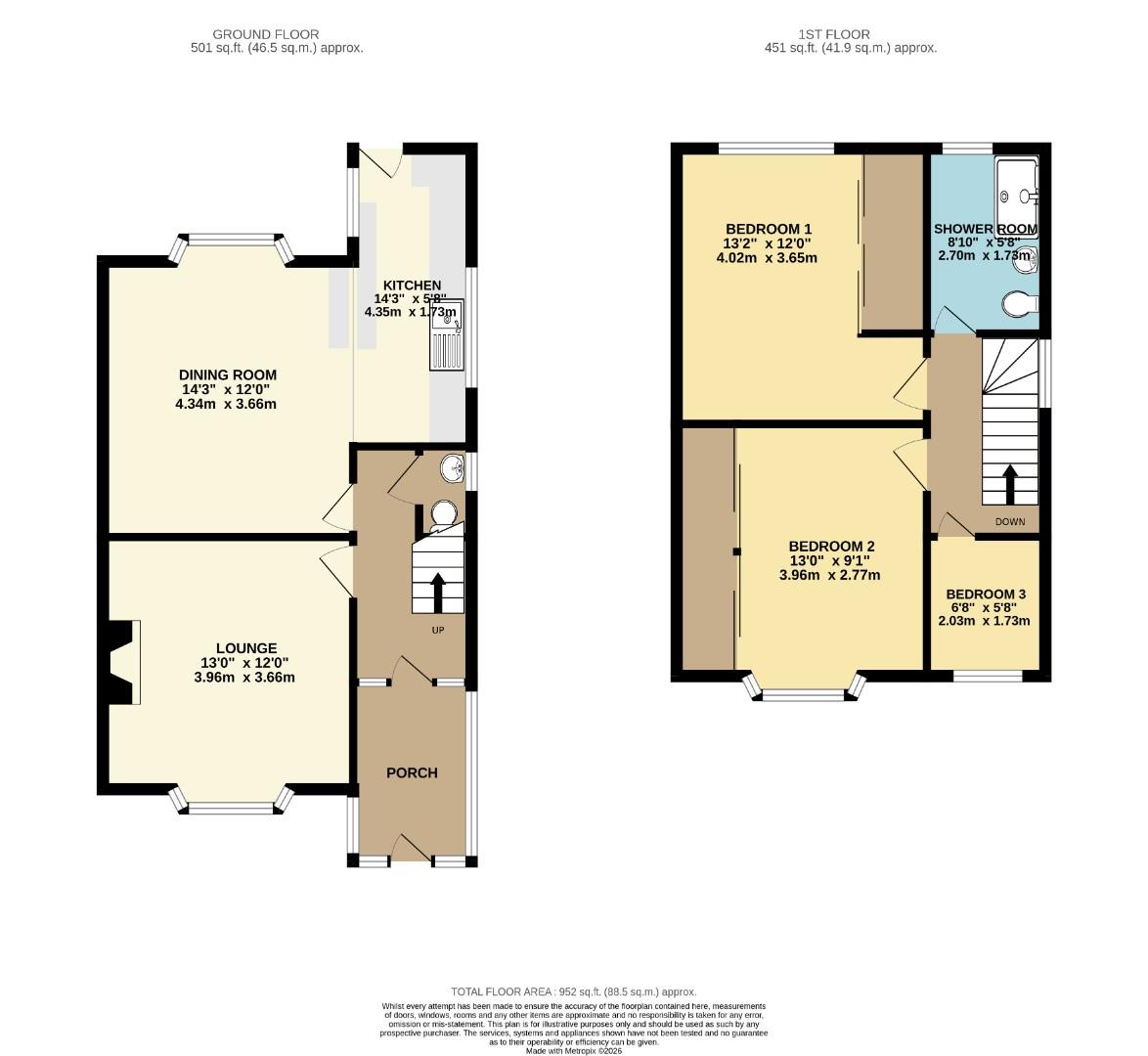 104, Farview Road, Sheffield floorplan