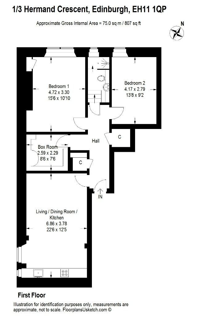 Hermand Crescent, Edinburgh floorplan