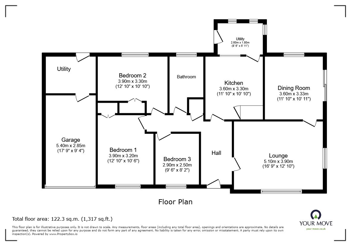 Rocklea,, Station Road, Oswestry floorplan