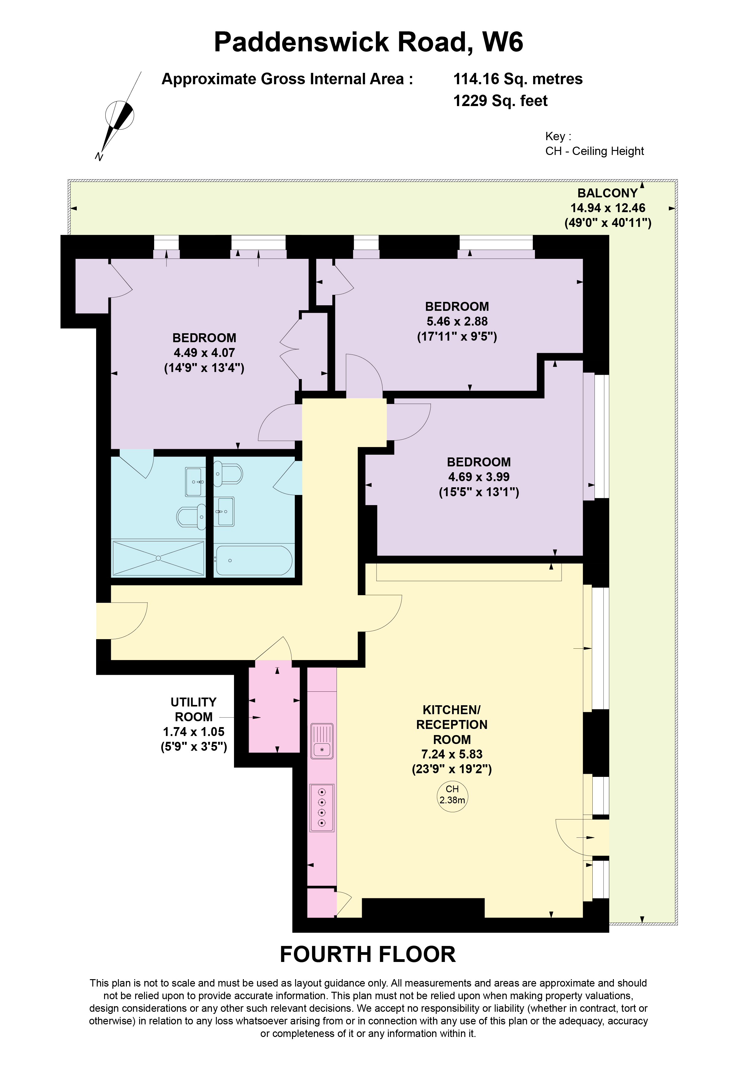 Penthouse Paddenswick Road, London floorplan
