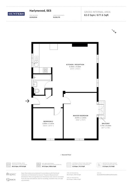 2 Bedrooms Flat for sale in Harlynwood, Wyndham Road SE5