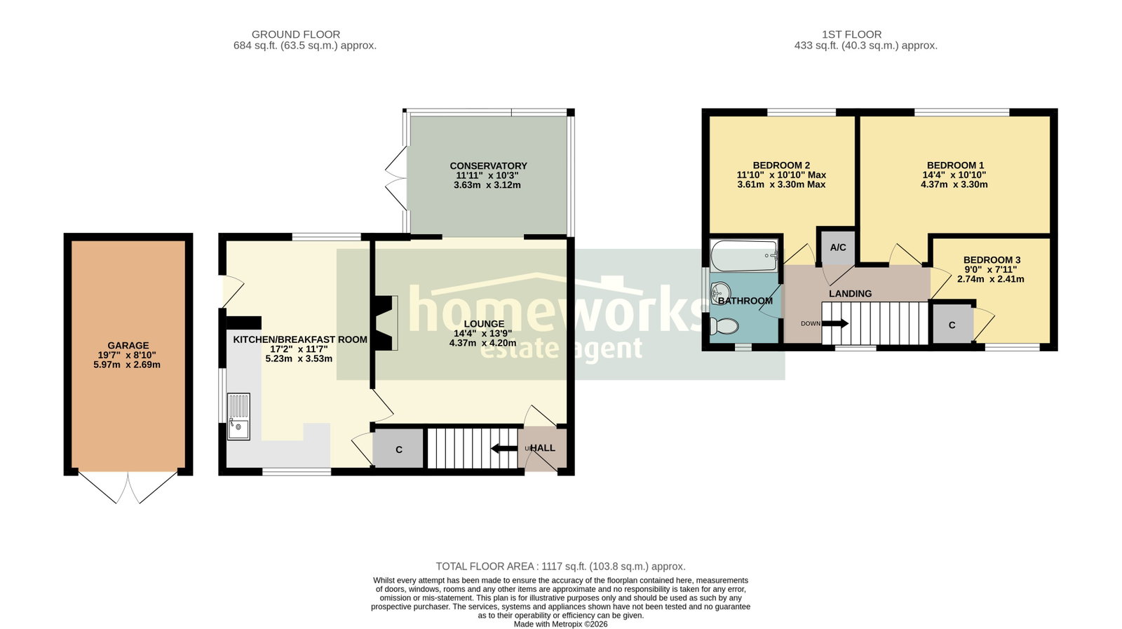 31, Neville Close, Dereham floorplan