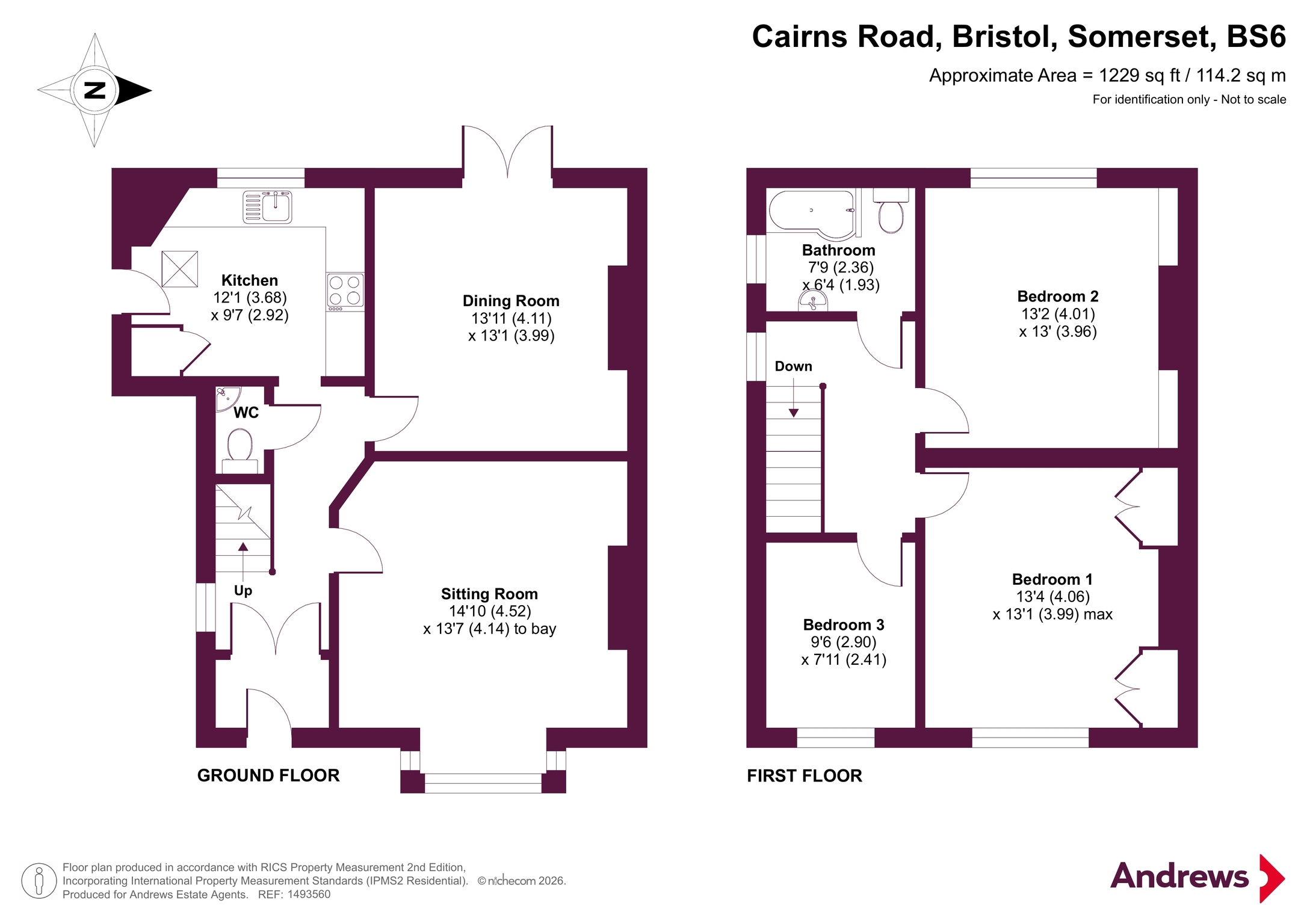 102, Cairns Road, Bristol floorplan