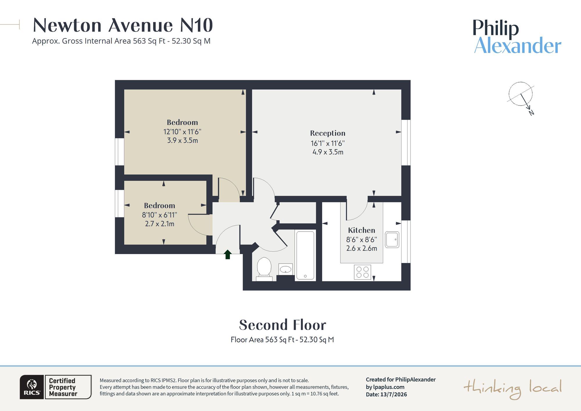 46 Newton Avenue, London floorplan