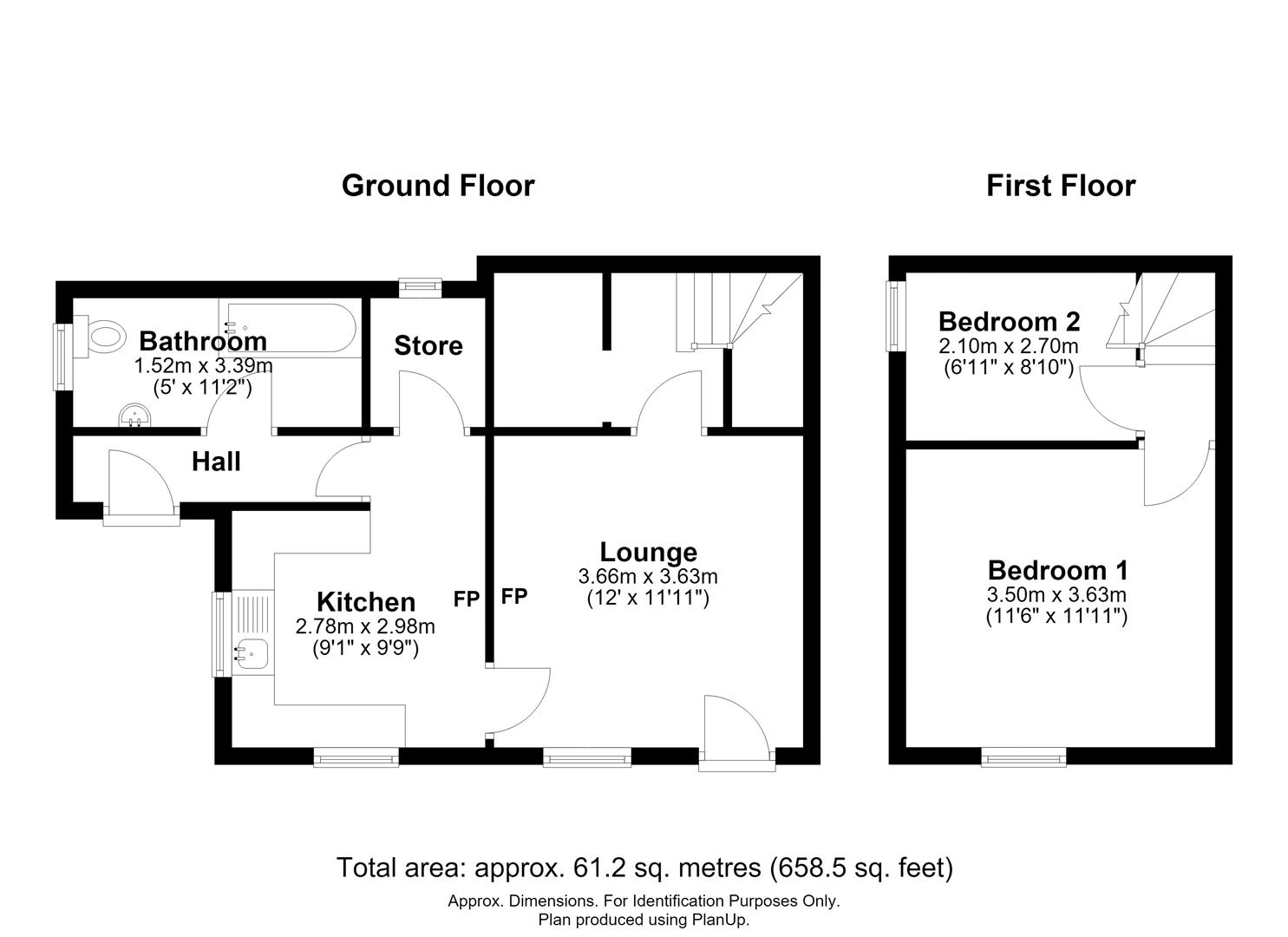2 Poplar Cottages, Bent Lane, Matlock floorplan