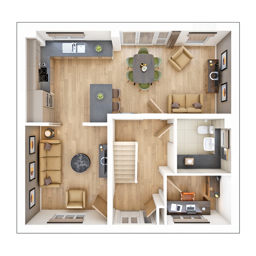 The Aireton - Plot 123, Bovingdon Grange Meadows, Meadow Drive, Green Lane, Bovingdon floorplan