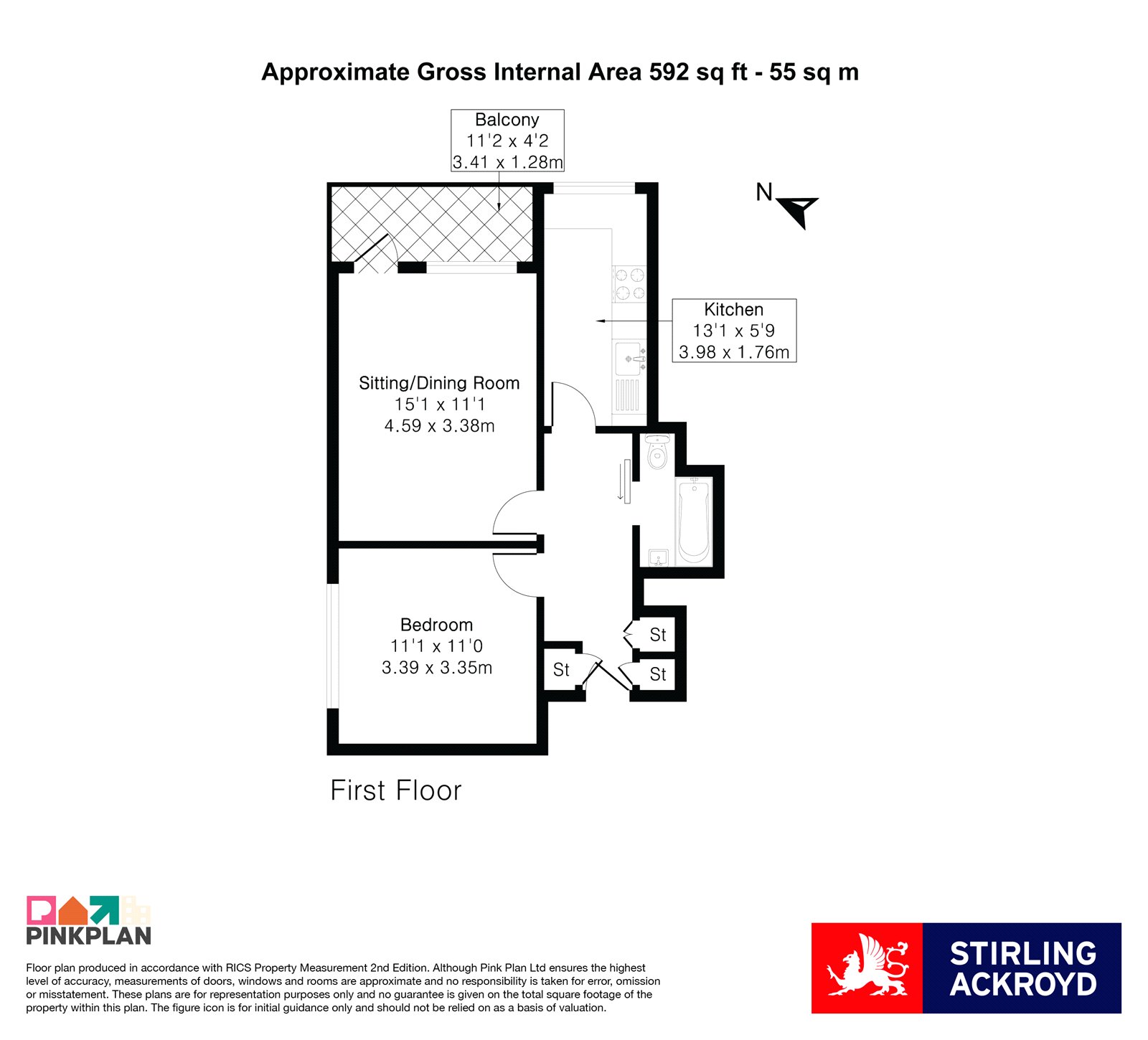 Flat 2, Penwood House,, Tunworth Crescent, London floorplan