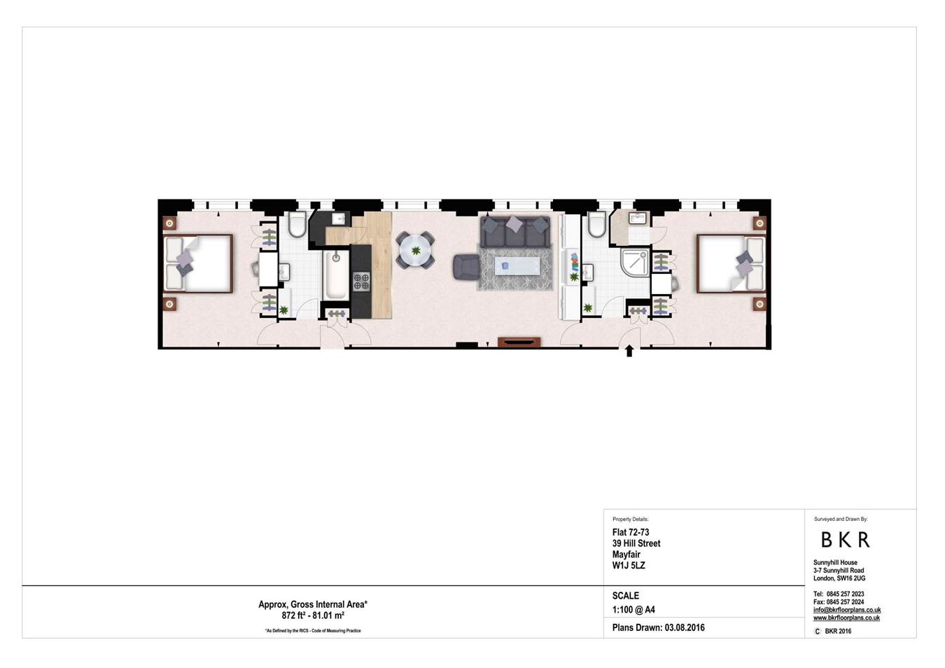 2 Bedrooms Flat to rent in Hill Street, London W1J