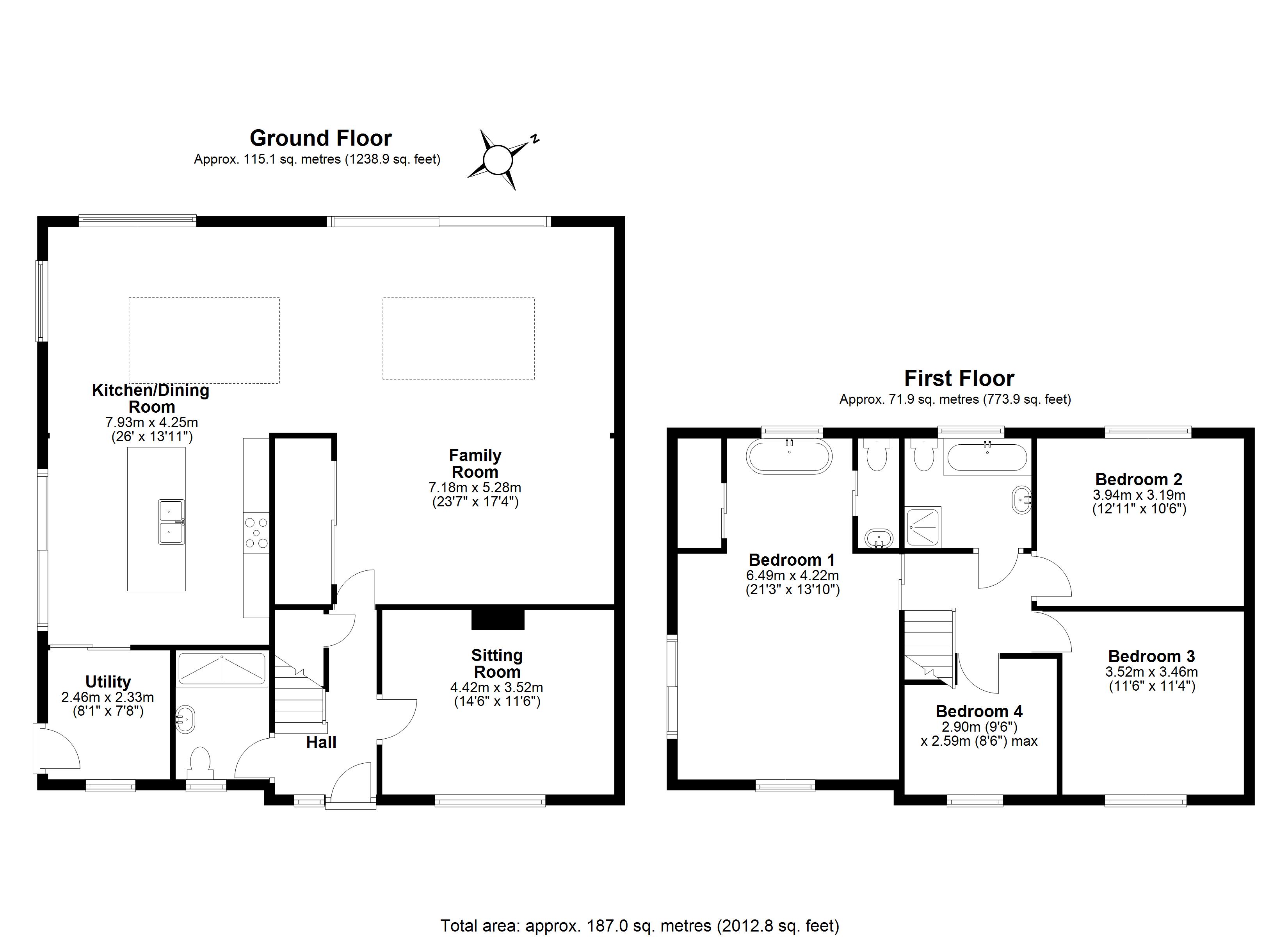 4 Envilles Chase Cottages,, Little Laver, Essex floorplan