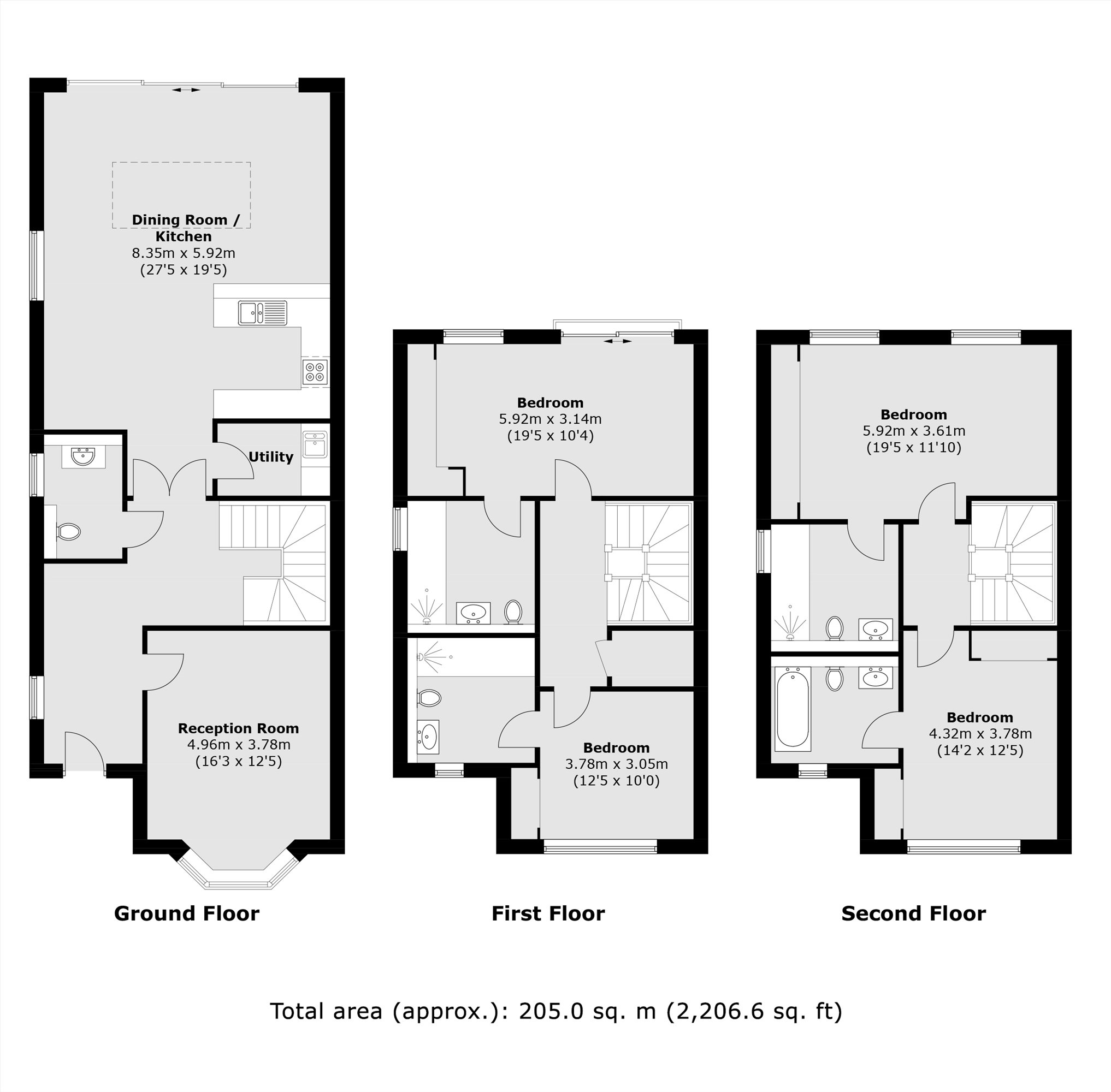 52B, Matham Road, East Molesey floorplan