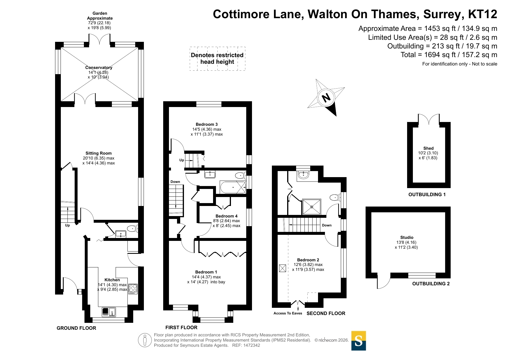 12, Cottimore Lane, Surrey floorplan