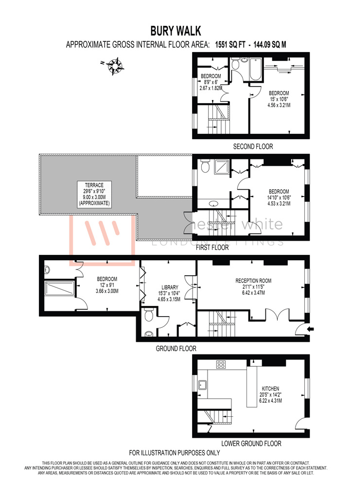 45, Bury Walk, London floorplan