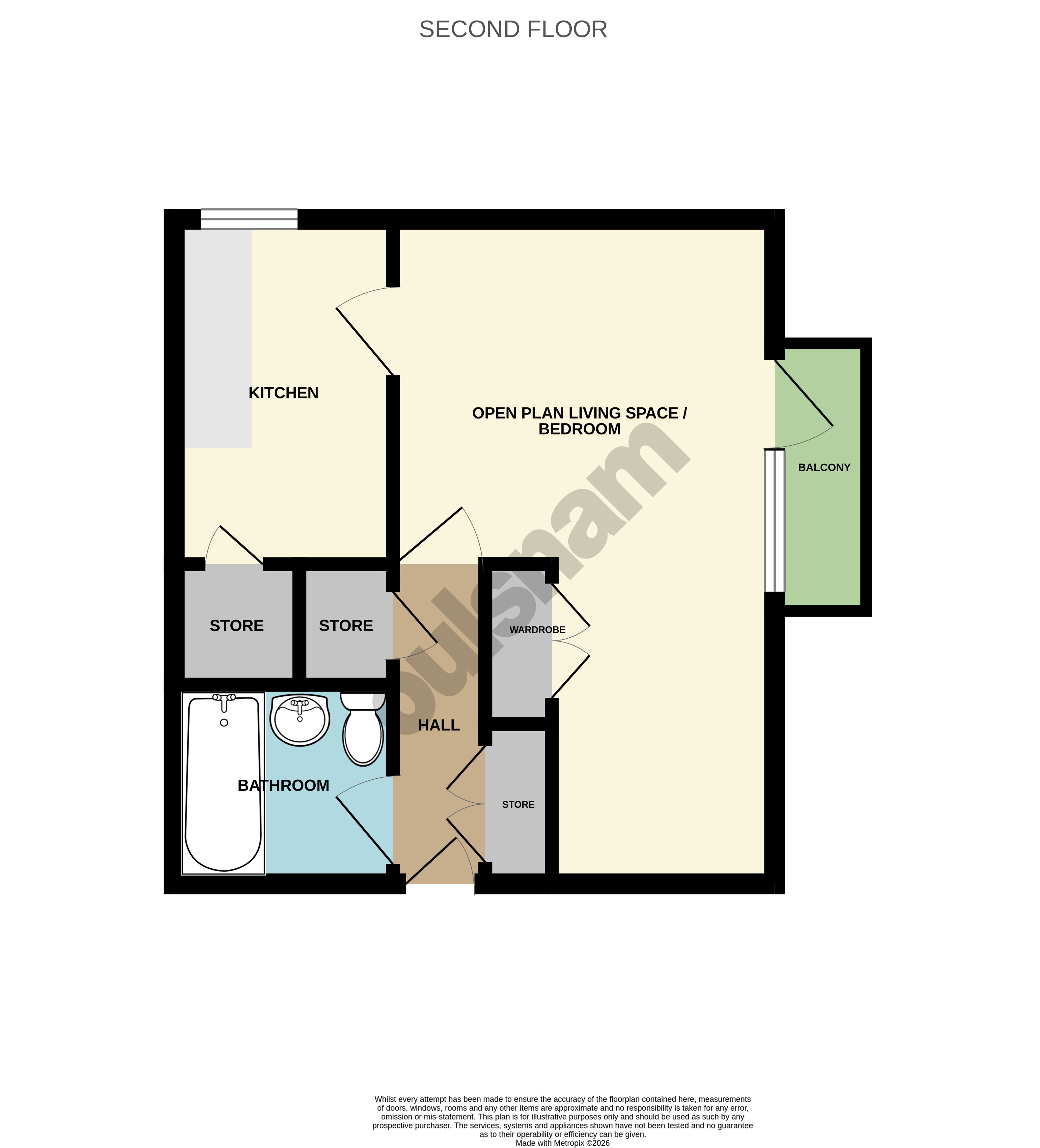 Flat 18, James Court,, Wake Green Road, Birmingham floorplan