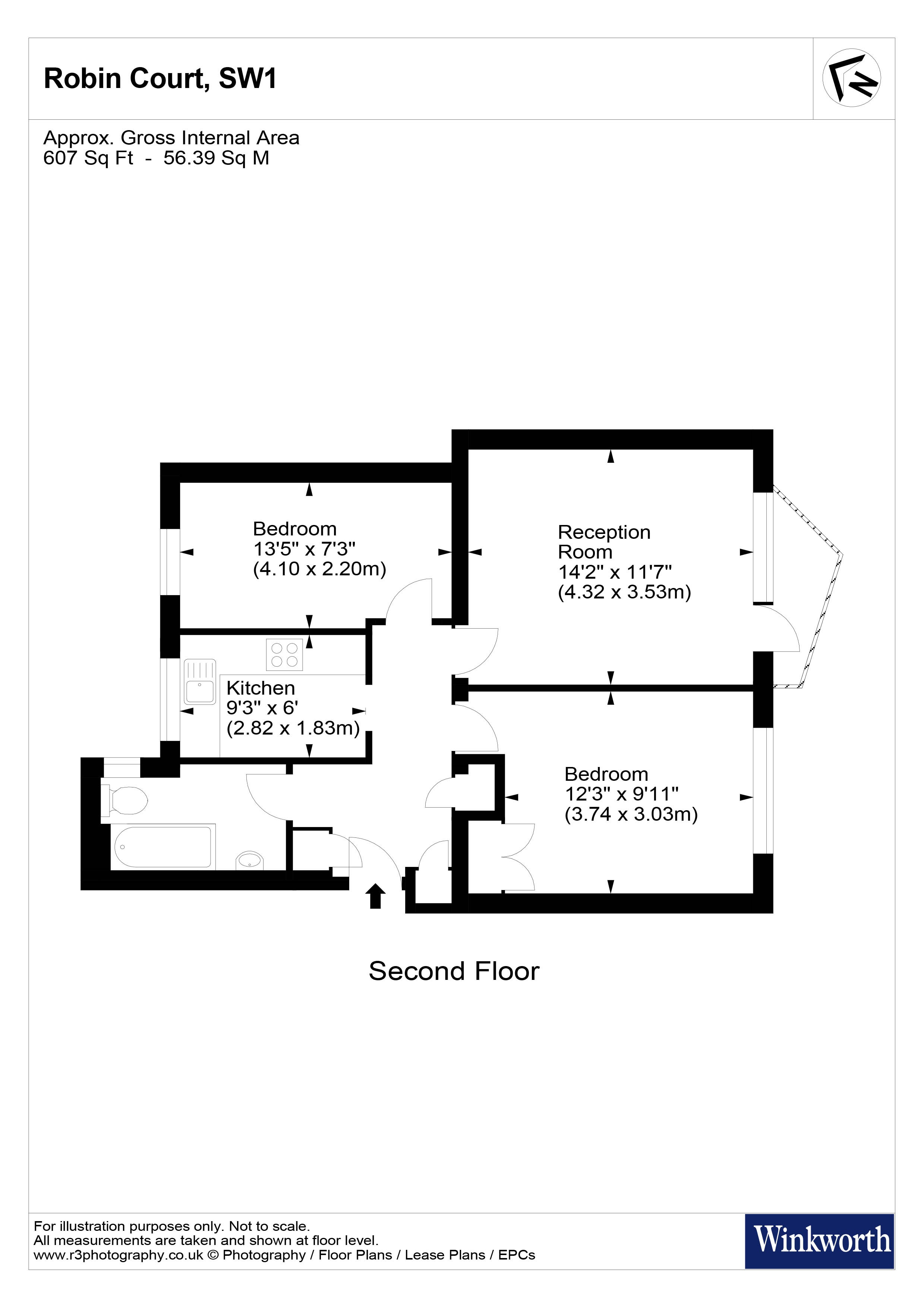10 Robin Court,, Lupus Street, London floorplan