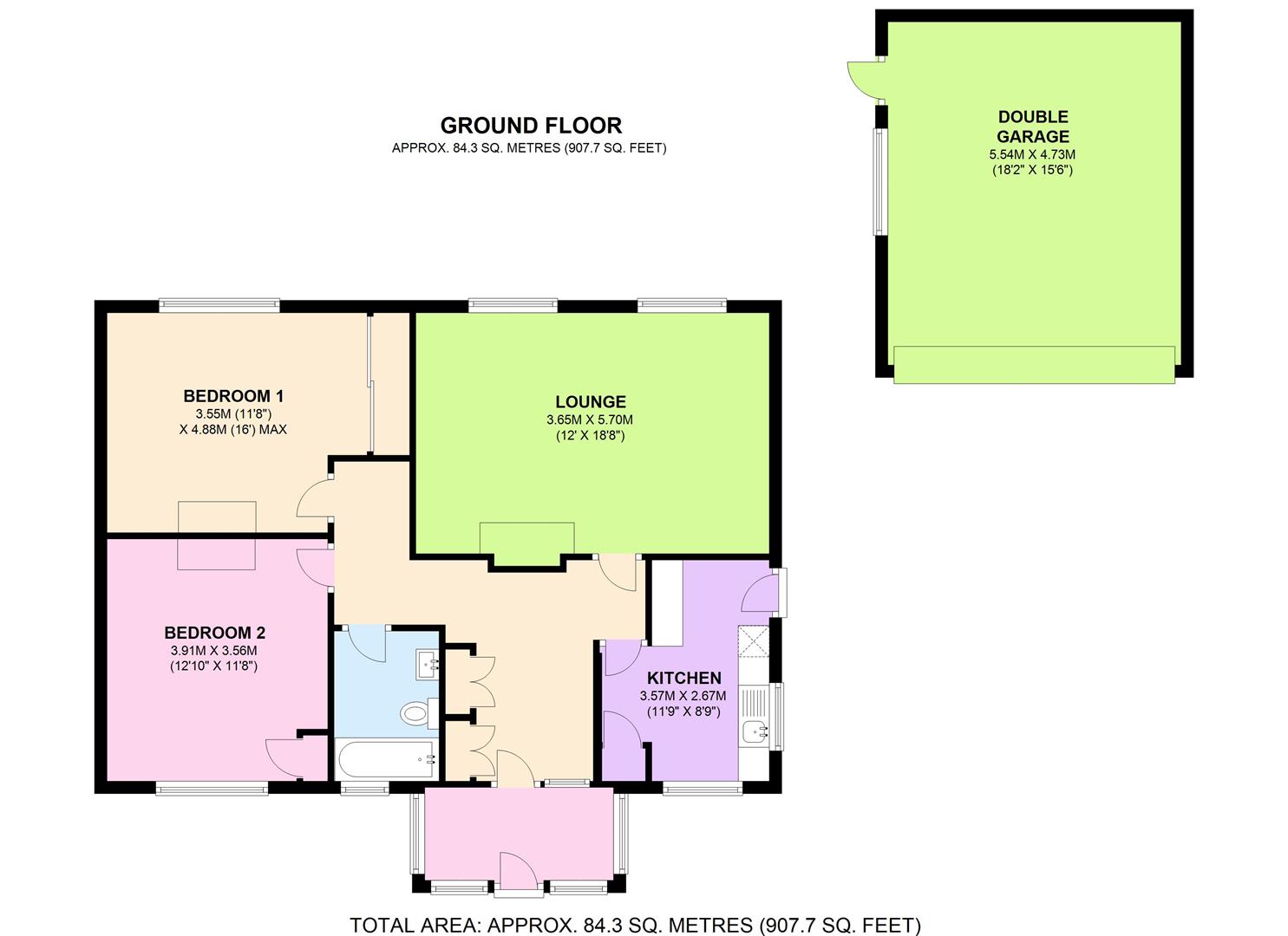 2 Bedrooms Detached bungalow for sale in Woodlands Road, Little Bookham, Leatherhead KT23